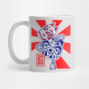 Daruma Kitsune Mask Mug